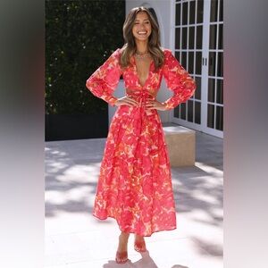 Hello Molly talk loud midi dress floral